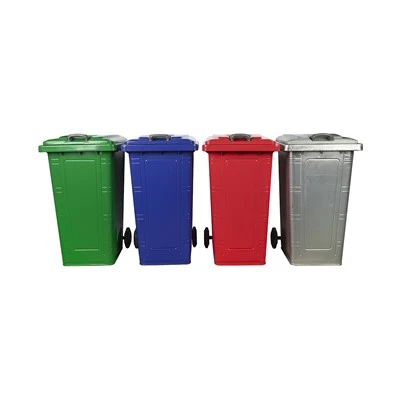 Paperera metàl·lica quadrada de 240 L